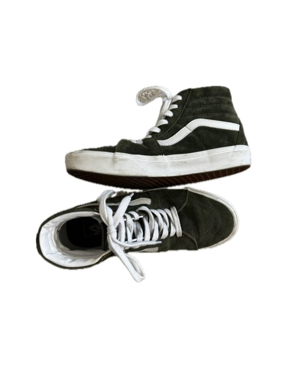 Vans High Tops Suede Sz 9 Dark Olive Forest Green